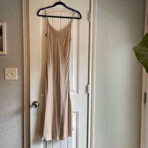 Genuine People Silk Slip Dress
